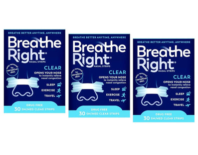 Breathe Right Original Nasal Strips Clear Small/ Medium 30ct (24 Pack) - Health Care > Sleeping Aids