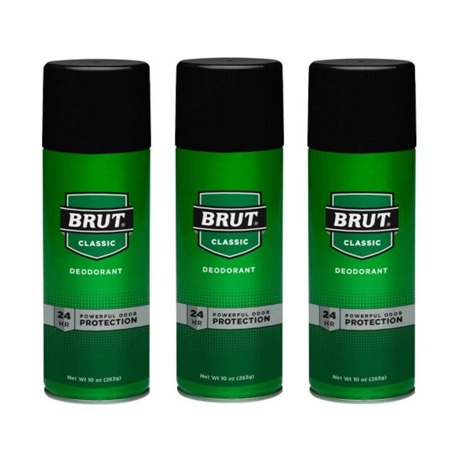 Brut 24 Hour Protection Deodorant Spray Classic Scent Unisex 10oz (3 Pack) - Personal Care > Bath & Body Anti-Perspirant