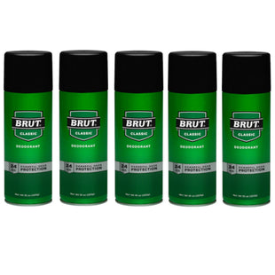 Brut 24 Hour Protection Deodorant Spray Classic Scent Unisex 10oz (5 Pack) - Personal Care > Bath & Body Anti-Perspirant