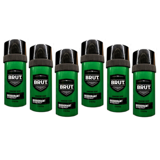 BRUT Round Solid Deodorant Stick with Trimax Original Fragrance 2.50oz (6 Pack) - Personal Care > Bath & Body