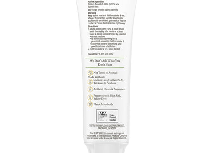 Burts Bees Natural Extra White Fluoride Toothpaste Mountain Mint 4.7oz (12 Pack) - Personal Care > Oral