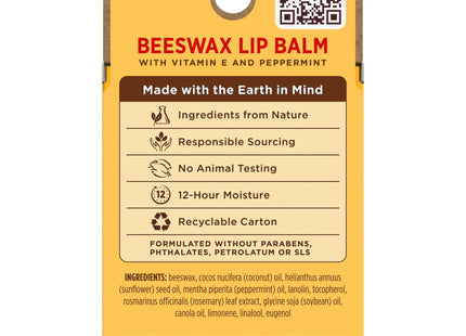 Burt’s Bees 100% Natural Origin Moisturizing Lip Balm Beeswax,1 Tube (36 Pack) - Personal Care > Skin Balms & Treatments