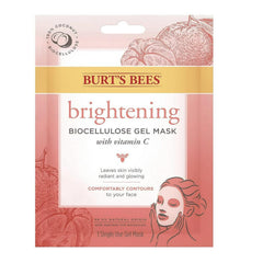 Burts Bees Brightening Biocellulose Gel Face Mask with Mandarin 1ct (2 Pack) - Personal Care > Skin Masks