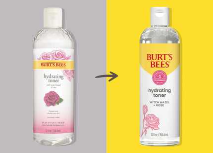 Burt’s Bees Calming Toner Witch Hazel & Rose Fresh Floral Scent 12 Oz (4 Pack) - Personal Care > Skin Cleansers Toners