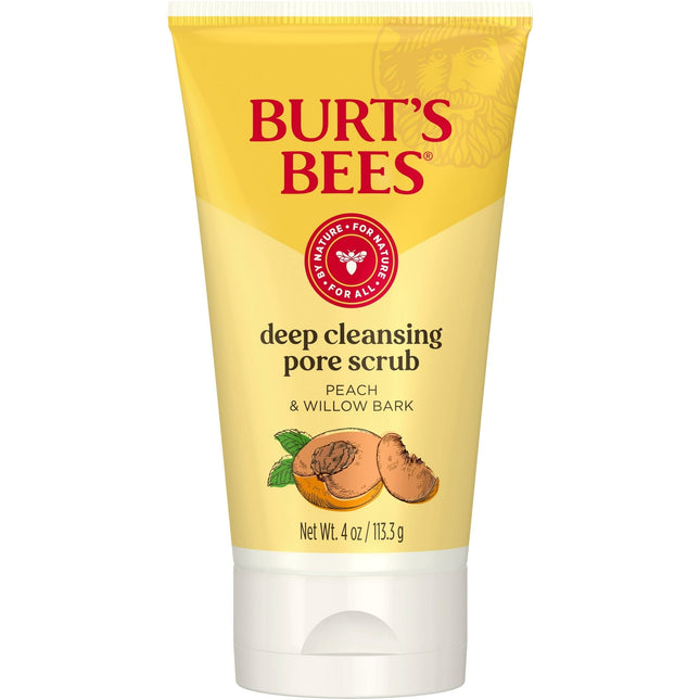 Burt’s Bees Deep Cleansing Pore Scrub with Peach and Willow Bark 4oz (2 Pack) - Personal Care > Skin Exfoliators &