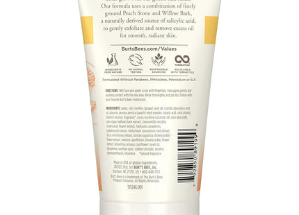 Burt’s Bees Deep Cleansing Pore Scrub with Peach and Willow Bark 4oz (2 Pack) - Personal Care > Skin Exfoliators &