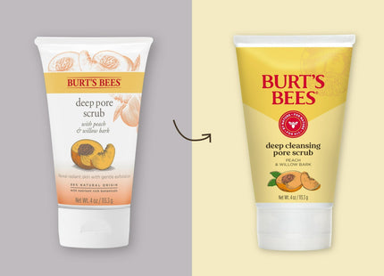 Burt’s Bees Deep Cleansing Pore Scrub with Peach and Willow Bark 4oz (2 Pack) - Personal Care > Skin Exfoliators &