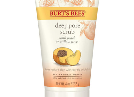 Burt’s Bees Deep Cleansing Pore Scrub with Peach and Willow Bark 4oz (2 Pack) - Personal Care > Skin Exfoliators &