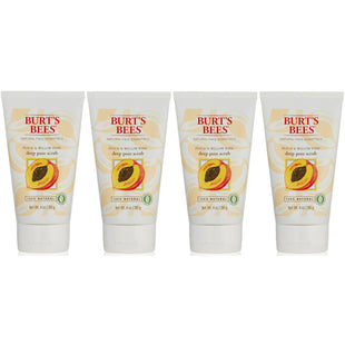 Burt’s Bees Deep Cleansing Pore Scrub with Peach and Willow Bark 4oz (4 Pack) - Personal Care > Skin Exfoliators &