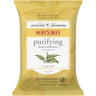 Burt’s Bees Facial Cleansing Towelettes with White Extract 30ct (6 Pack) - Personal Care > Skin Cleansers & Toners