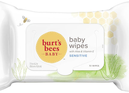 Burt’s Bees Natural Baby Wipes for Sensitive Skin Unscented 72ct - & Toddler > Diapering