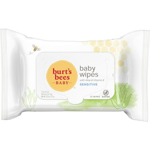 Burt’s Bees Natural Baby Wipes for Sensitive Skin Unscented 72ct (2 Pack) - & Toddler > Diapering