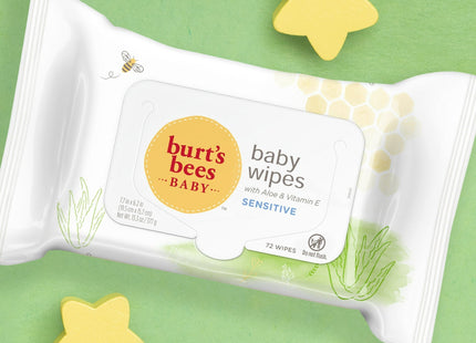 Burt’s Bees Natural Baby Wipes for Sensitive Skin Unscented 72ct (2 Pack) - & Toddler > Diapering