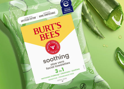 Burt’s Bees Soothing Facial Towelettes With Aloe Vera 30ct (2 Pack) - Personal Care > Skin Cleansers & Toners