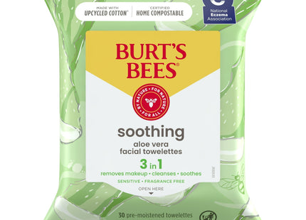 Burt’s Bees Soothing Facial Towelettes With Aloe Vera 30ct (2 Pack) - Personal Care > Skin Cleansers & Toners