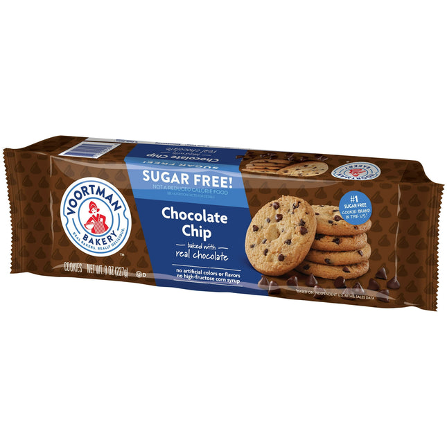 Voortman Bakery, Sugar Free, Chocolate Chip Cookies, Crispy, Crunchy, 8 Ounce (Pack Of 1)