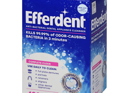 Efferdent Original Anti-Bacterial, Retainer and Denture Complete Cleanser Tablets, 102 Tablets (Pack Of 6)