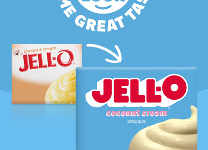 Jell-O Coconut Cream, Artificially Flavored, Instant Pudding & Pie Filling Mix, No Artificial Sweeteners, 3.4 Ounce (Pack Of 4)