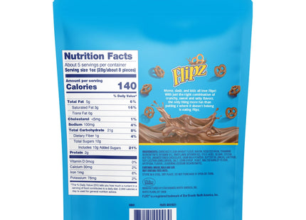 Flipz Milk Chocolate Covered, Perfect Sweet, Salty, & Crunchy Snack, Pretzels, 5 ounce (Pack Of 12)