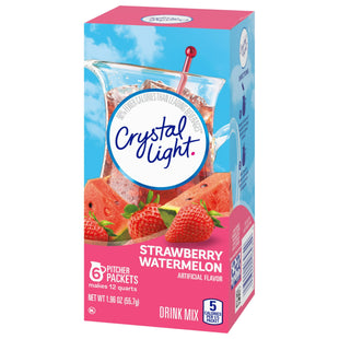 Crystal Light Strawberry Watermelon Drink Mix, (55.7 G) 12-Quart Canister 1.96 Ounce (Pack Of 24)