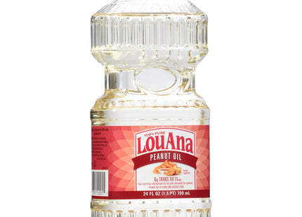 LouAna Peanut Oil, Healthy Peanut Oil For Deep Frying, Non-GMO, Versatile Culinary Use, High Smoke Point Oil, 24 Fl Ounce (Pack Of 1)