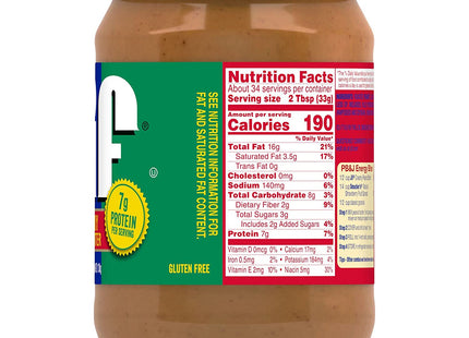 Jif Creamy Natural Peanut Butter, Rich Nutty Flavor with High Protein Spread, Gluten-Free, 40 Ounce (Pack Of 6)