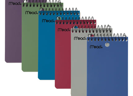 Mead (45602 ) Memo Book Poly Cover 3 x 5 inch, Colors may vary, Single Book 100 sheets (Pack Of 6)