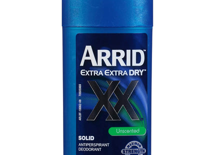 Arrid XX Extra Extra Dry, Solid Antiperspirant Deodorant, for Unisex, Unscented 2.6 Ounce (Pack Of 5)