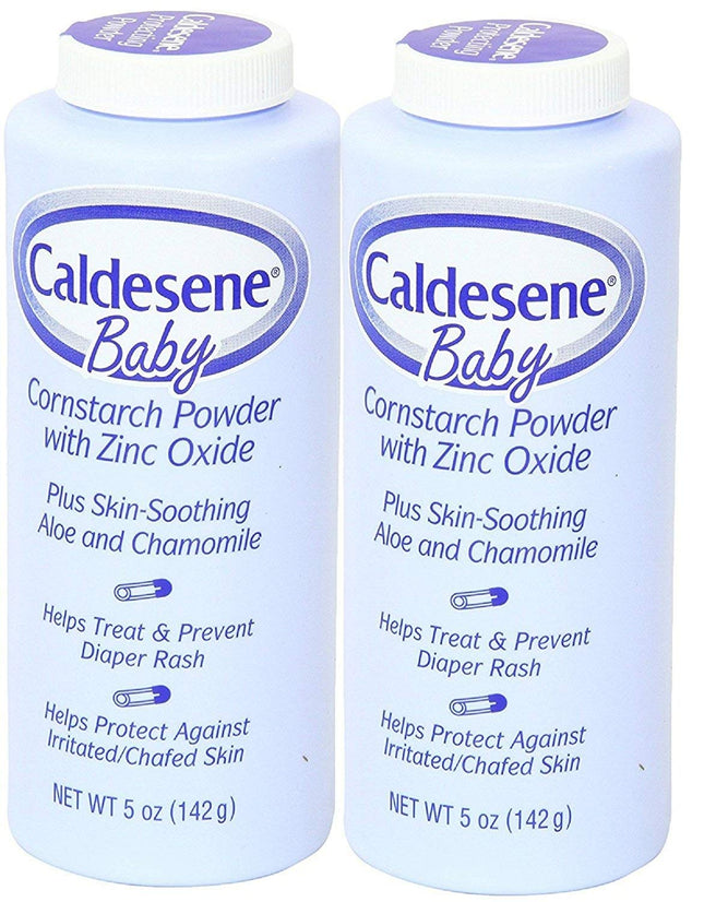 Caldesene Baby Cornstarch Diaper Rash Treatment Powder Zinc Oxide 5oz (2 Pack) - & Toddler > Bathing Grooming Body