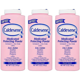 Caldesene Medicated Protecting Body Powder with Zinc Oxide 5oz (3 Pack) - Baby & Toddler > Bathing Grooming Powders