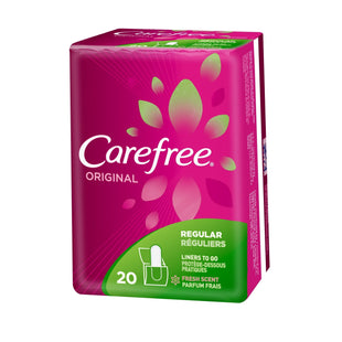 Carefree Original Regular To Go Pantiliners Wrapped Fresh Scent 20ct (8 Pack) - Personal Care > Feminine