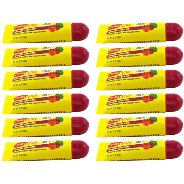 Carmex Daily Care Moisturizing Lip Balm Spf 15 Fresh Cherry 0.35 oz (12 Pack) - Personal > Skin Balms & Treatments