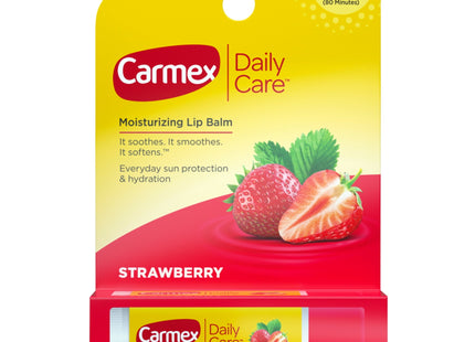 Carmex Daily Moisturizing Lip Balm SPF15 Stick Strawberry 0.15oz (12 Pack) - Personal Care > Skin Balms & Treatments