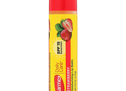 Carmex Daily Moisturizing Lip Balm SPF15 Stick Strawberry 0.15oz (12 Pack) - Personal Care > Skin Balms & Treatments