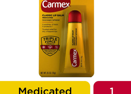 Carmex Medicated Lip Balm Moisturizer for Dry Chapped Lips 0.35oz (12 Pack) - Personal Care > Skin Balms & Treatments