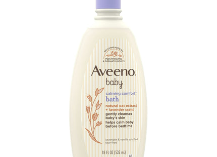 Aveeno Baby Nighttime Calming Comfort Bath, Body & Hair Wash - Lavender and Vani 18 Fl Oz (Pack Of 4)