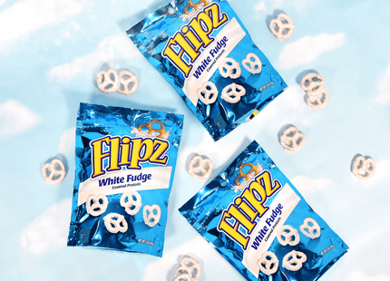 Flipz Crunch White Covered Pretzels Fudge, Salty Crunchy Oven Baked Pretzels Twists 5 ounce (Pack Of 1)