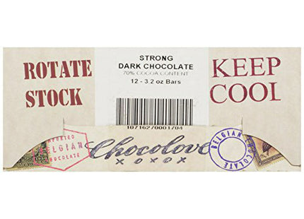 Chocolove Strong Premium Dark Chocolate Bar, Non-GMO, (90 G) 3.2 Ounces (Pack Of 3)