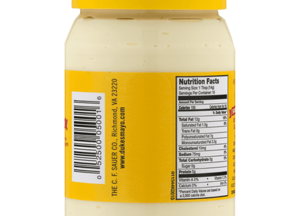 Duke's Real Mayonnaise, Family recipe, Smooth & Creamy, Gluten-free, Jar 8 Ounce (Pack Of 1)