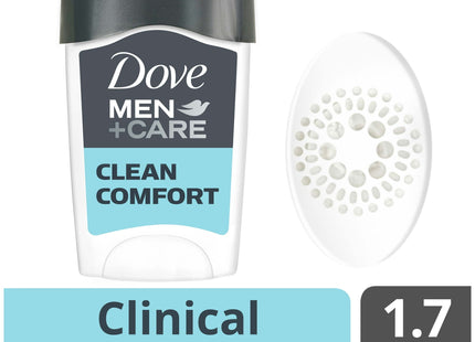 Dove Men+Care Clinical Protection Antiperspirant & Deodorant Stick, Sweat and Odor Protection, Clean Comfort, 1.7 Ounce (Pack Of 12)