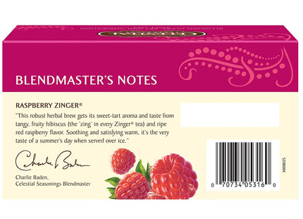 Celestial Seasonings Raspberry Zinger Herbal Caffeine-Free 20ct (4 Pack) - Food & Beverages > Non-Alcoholic Drinks