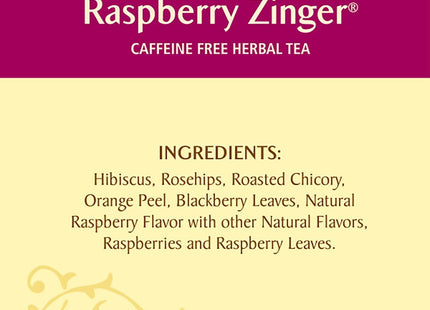 Celestial Seasonings Raspberry Zinger Herbal Caffeine-Free 20ct (24 Pack) - Food & Beverages > Non-Alcoholic Drinks