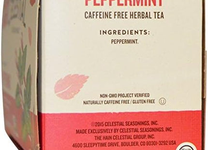 Celestial Seasonings Peppermint Caffeine-Free Herbal Bag 20ct (6 Pack) - Food & Beverages > Non-Alcoholic Drinks