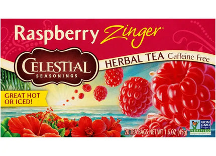 celestial teas raspberry zingerer tea bags