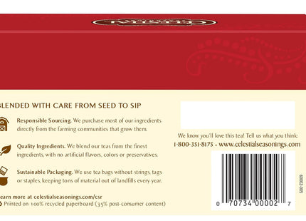 Celestial Seasonings Red Zinger Herbal Caffeine Free 20ct (12 Pack) - Food & Beverages > Non-Alcoholic Drinks Infusions