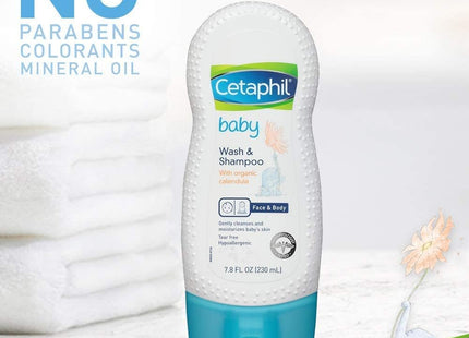 Cetaphil Baby Wash & Shampoo with Organic Calendula Tear Free 7.8oz (12 Pack) - Personal Care > Hair Styling Conditioner