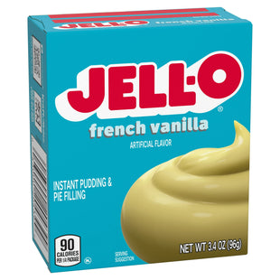 Jell-O Artificial Flavored, Instant Pudding and Pie Filling Mix, French Vanilla, 3.4 Ounce (Pack Of 8)