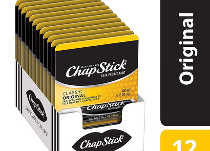 ChapStick Classic Original Skin Protectant Lip Balm Moisturizing 3ct (4 Pack) - Personal Care > Balms & Treatments