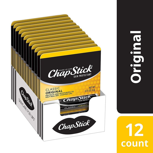 ChapStick Classic Original Skin Protectant Lip Balm Moisturizing 3ct (12 Pack) - Personal Care > Balms & Treatments