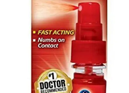 a bottle of cloroseptic sore throat spray